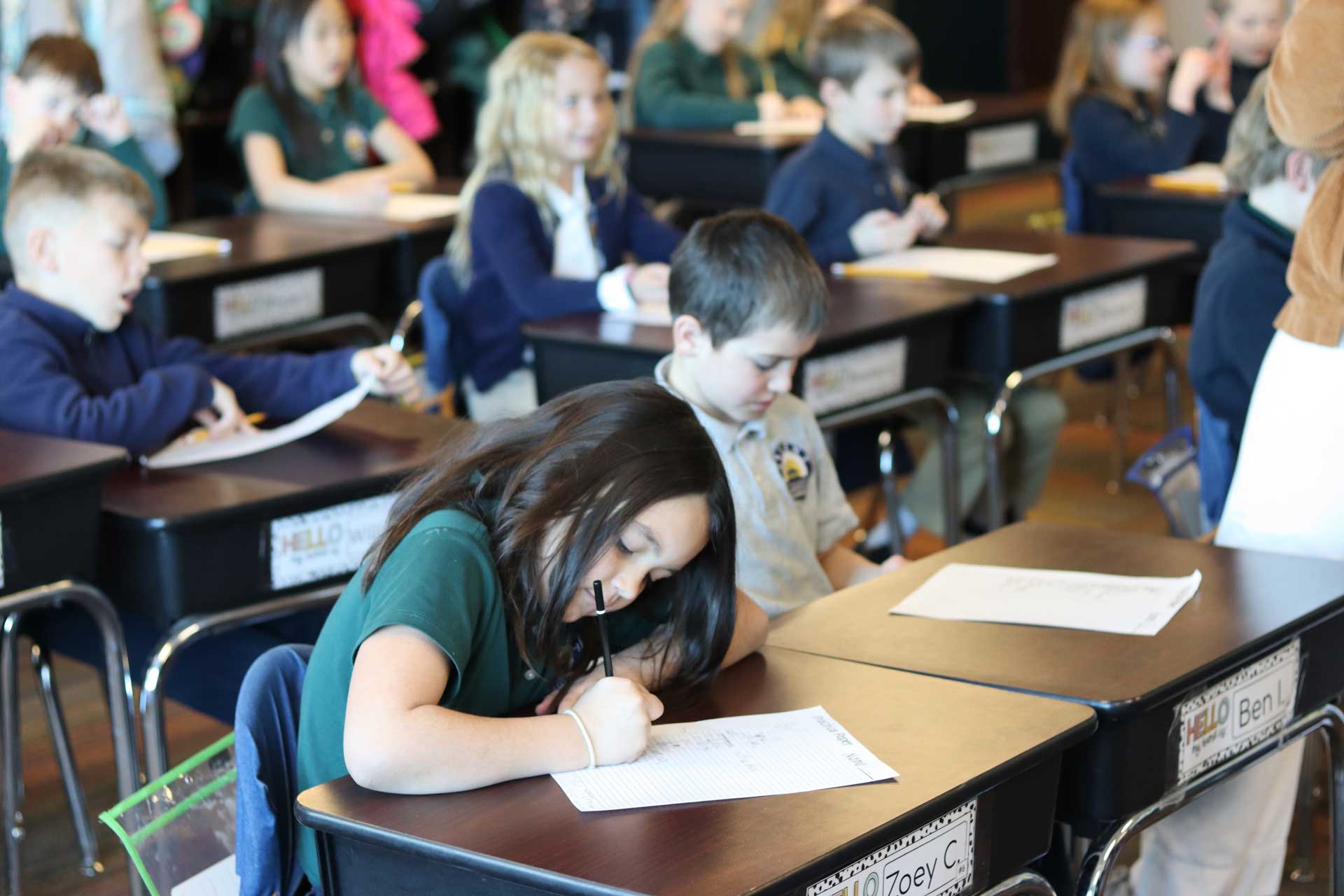 2ndGradeStudentsWorkingDesks